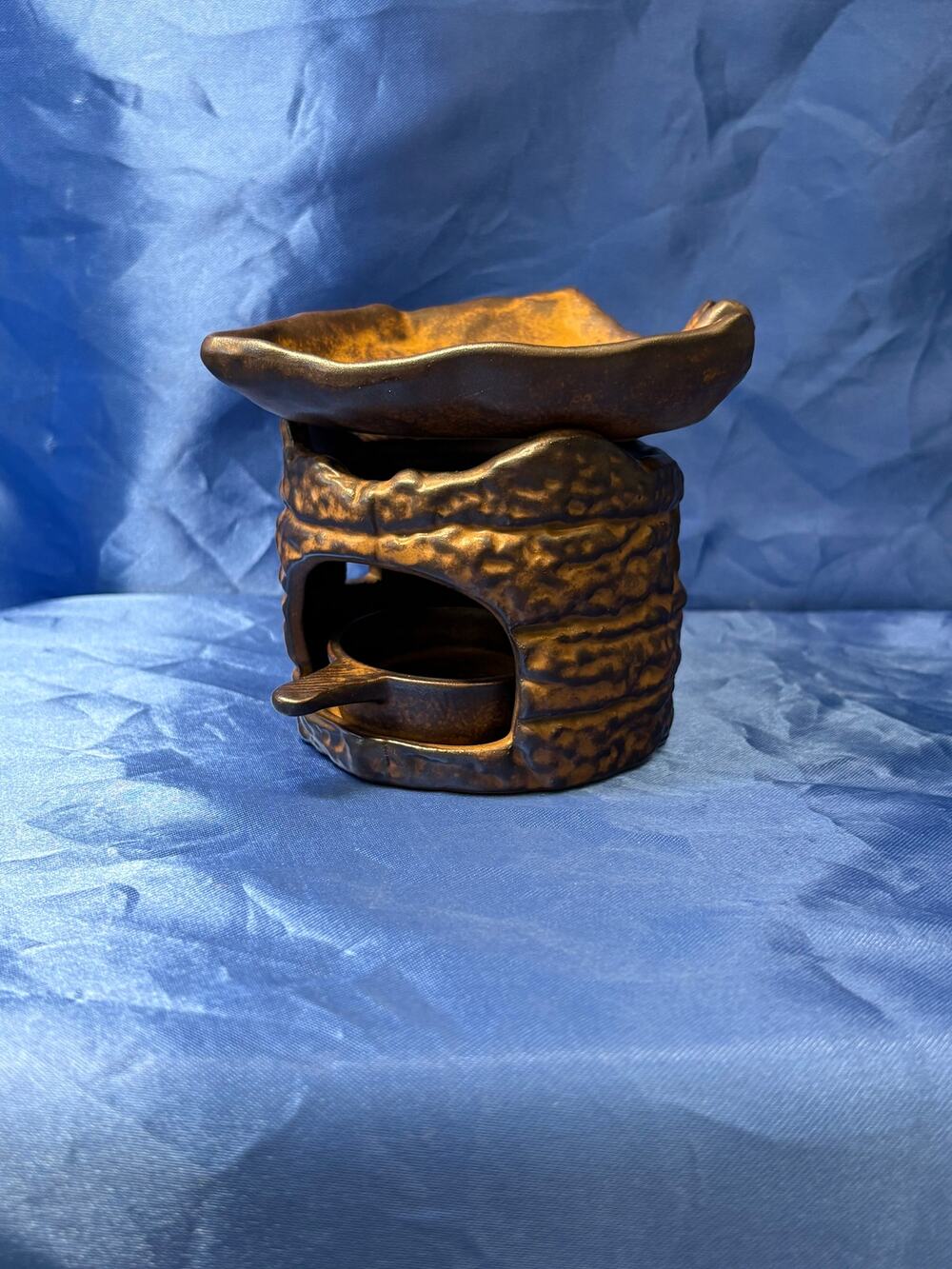 Three Piece Essential Oil Tea Light Warmer Ceramic Stoneware